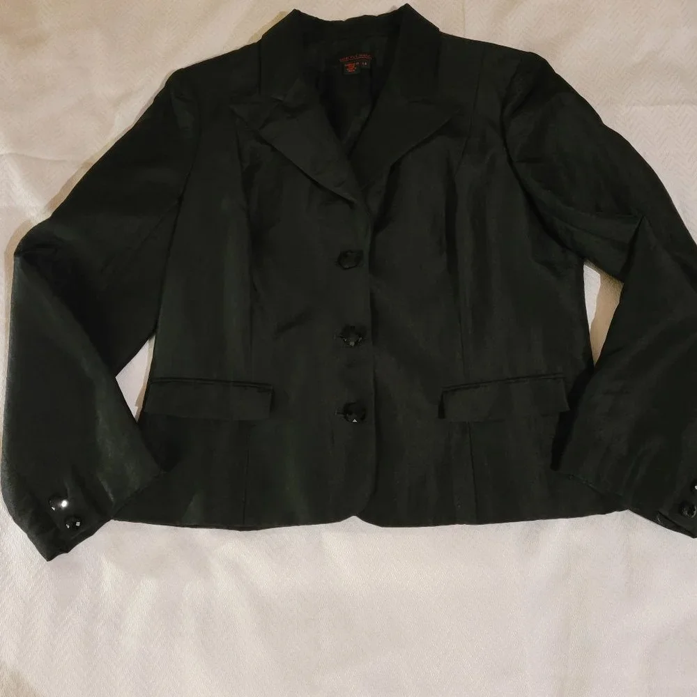 Simon Chang Vintage 90s Tuxedo-Style Jacket, Convertible, Black - Picture 5 of 9